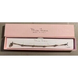 Mia Fiore Sterling Silver Women’s Bracelet Triple Strand Stationary Beaded 7”